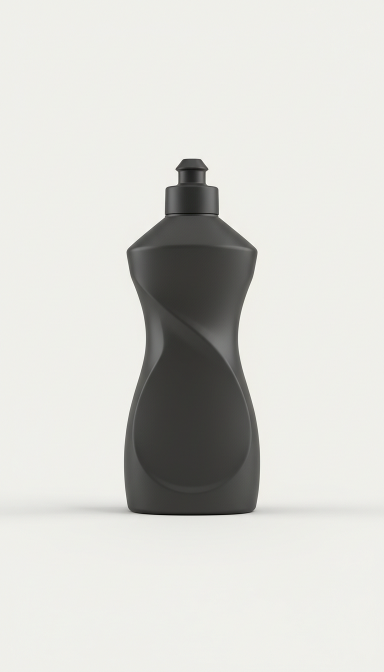 Charcoal dish soap bottle
